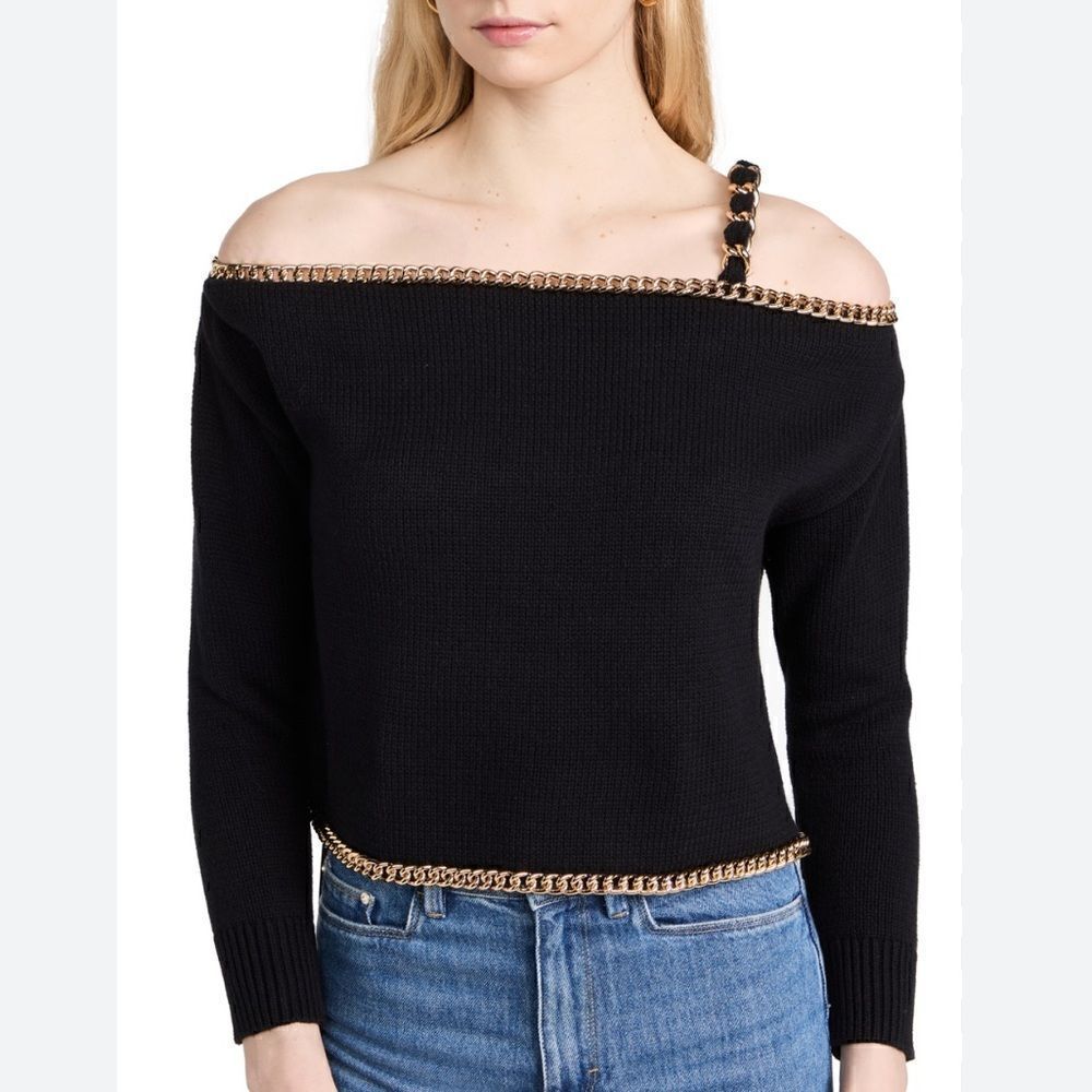 NWT L'AGENCE Jayden Chain Embellished Top XS